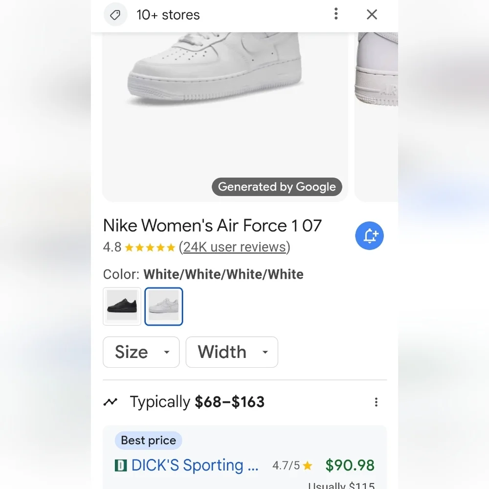 Air Force Ones With Silver On Shoe Strings